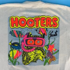 90s Hooters neon fish scuba Knoxville Tennessee 1990s vintage
